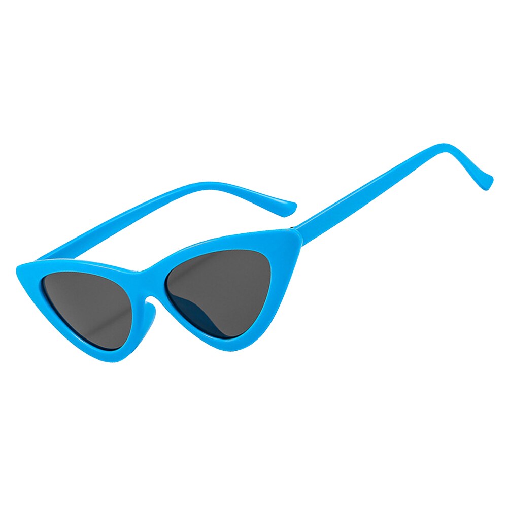 Cat Eye Zonnebril Goggles Vrouwen Sexy Driehoek Retro Kleine Zonnebril Mannen Eyewear Vrouwelijke UV400 Fietsen Vissen Zonnebril: Blauw