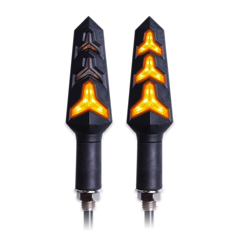 4 stk. led blinklys motorcykel blinklys bygget relæ blinker motorcykel blinklys stop signal bremse belysning: 2 stk gul