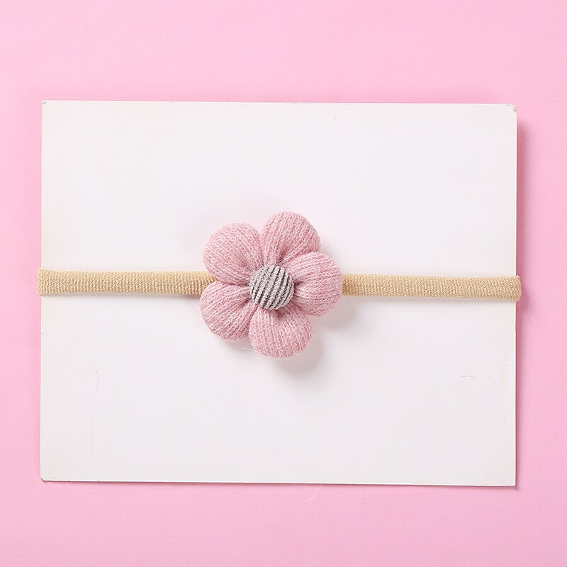 Niños sombreros bebé diadema de nailon Super suave diadema de flores para bebés accesorios para bebé accesorios de bebé niña: 6