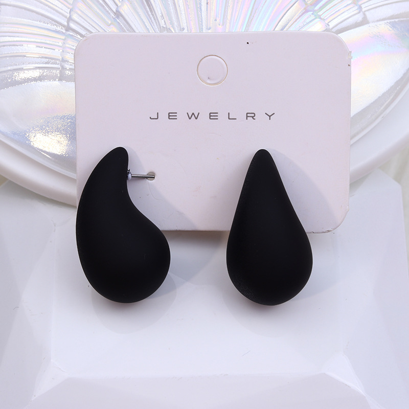 Pendientes colgantes de gota de agua con cúpula gruesa multicolor para mujer y niña, aretes grandes de acrílico con forma de lágrima, joyería ligera para las orejas Dupes: Verde Dragonly