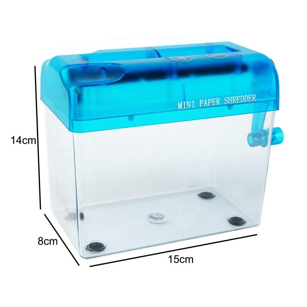 1pc Small Size A6 Paper Shredder Manual Receipt Shredding Machine Hand Crank Document Cutter Crusher For Home Office Use S6k6