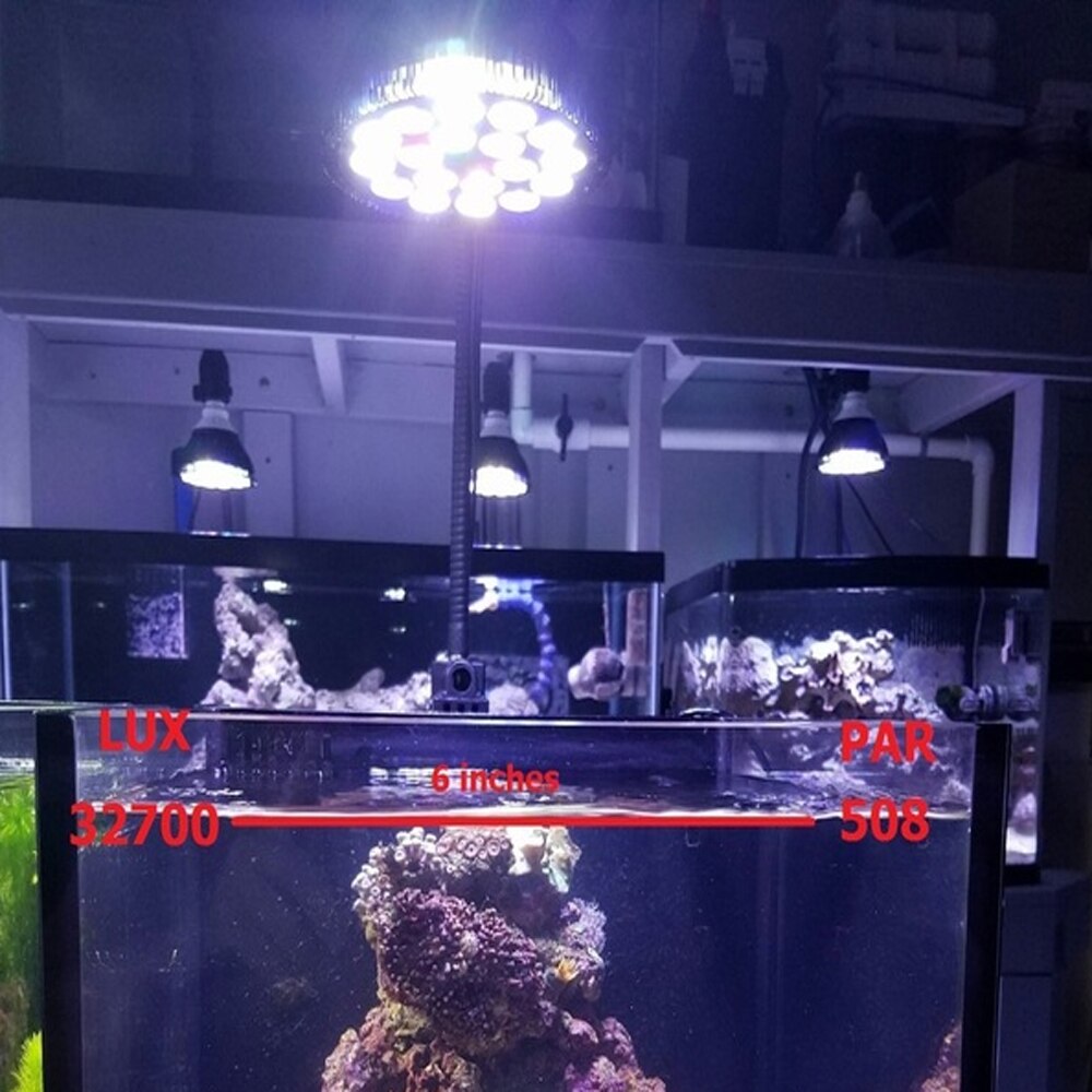 54W Aquarium LED Lighting E27 LED Full Spectrum Coral Reef Plants Grow Light PAR38 Fish Tanks Aquariums for Sump Algae Refugiums