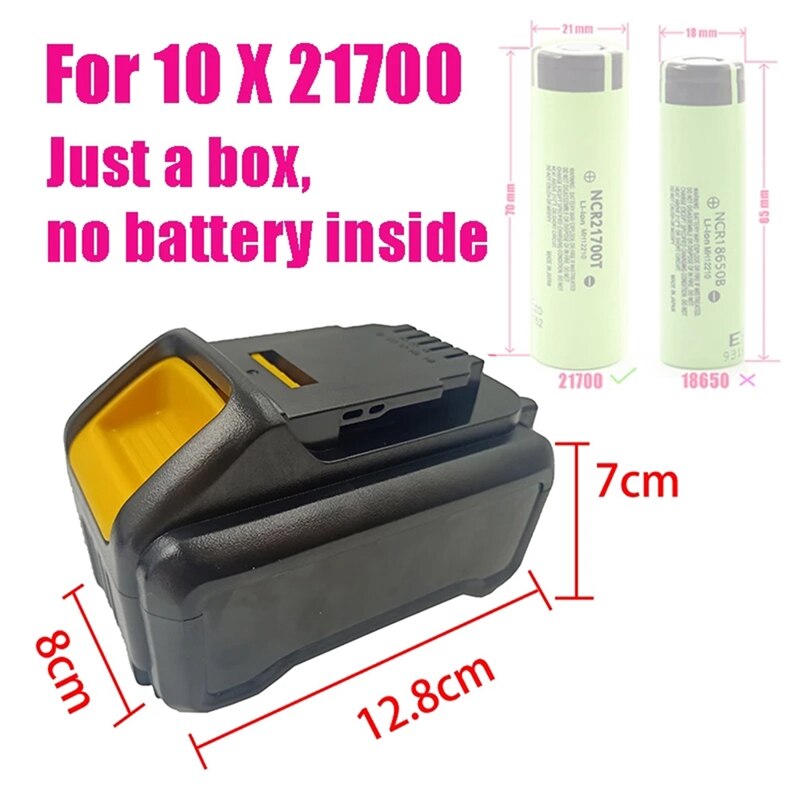 DCB200 Li-Ion Battery Plastic Case PCB Charging Protection Circuit Board Box Shell For Dewalt 18V 20V 8Ah Lithium Tool