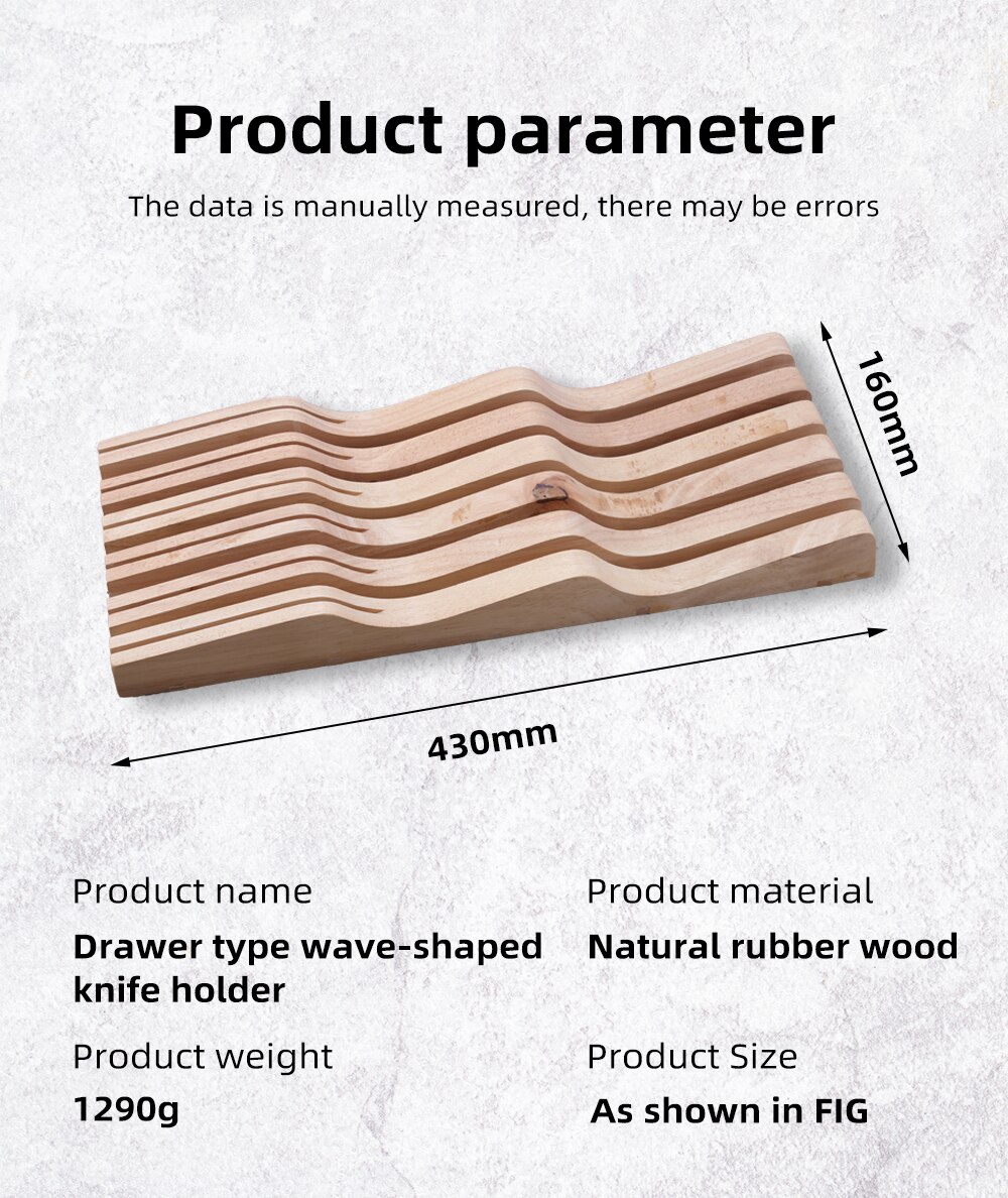 Qing Kitchen Chef Tool Knife Storage Organizer Tool Storage Block For Large And Small Cooking Knives Universal Knife Protector