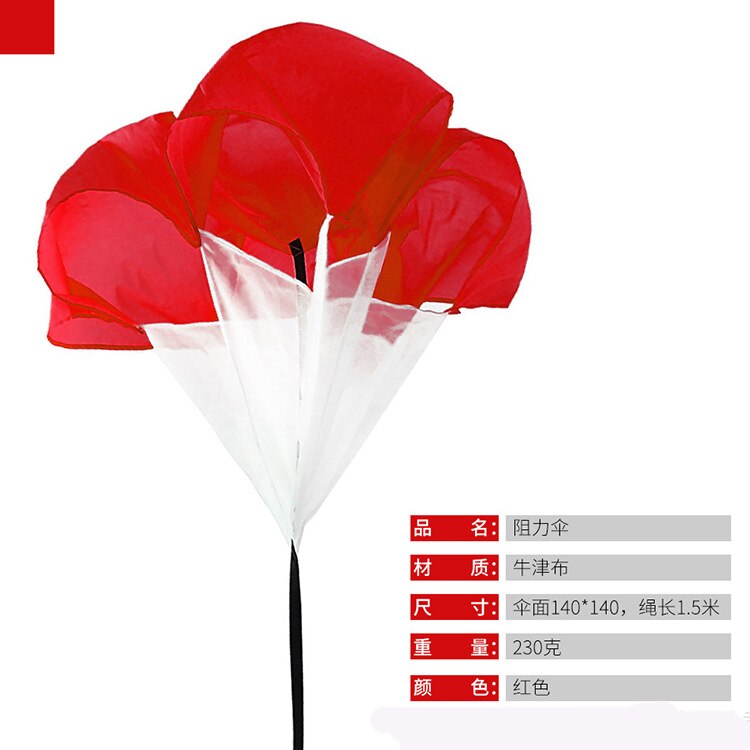 Track Field Training Speed Vertraging Parachute Slepen Resistenza Del Paracadute Kind Running Slepen Parachute Fitness Paraplu: red