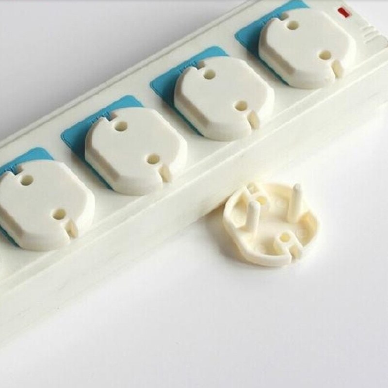 100 Uds. Tapa protectora de enchufe de seguridad eléctrica para niños de estándar europeo tapa de seguridad de bebé de dos fases TRQ0136