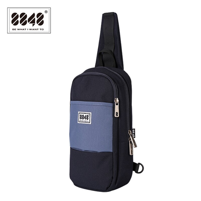 8848 Men Messenger Bag Women Shoulder Bag Small Chest Pack Bag Large Capacit Handbags Single-strap Bag Navy 096-040-002