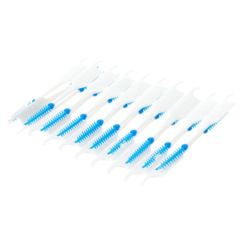 20/40/120/200pcs Double Floss Interdental Brush Picks Head Hygiene Dental Silicone Toothpick Cepillo Interdental: 20 Piece
