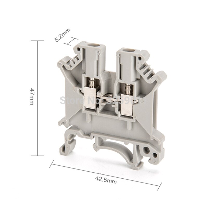 100 STKS Draad Blokaansluiting Puur koperen stukken van soort geleiderail UK3N Feed-Through Klemmenblok Gecombineerd Type