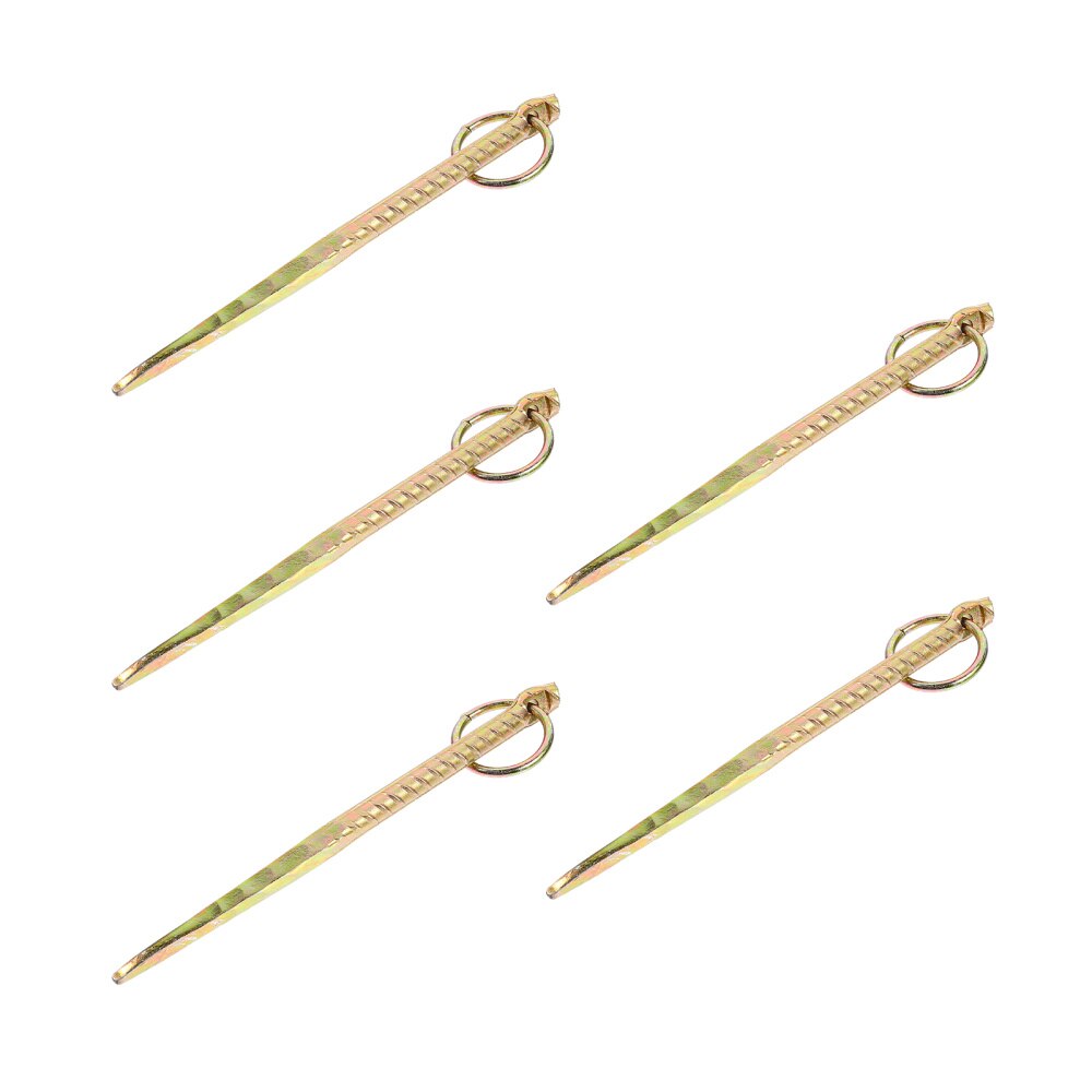 5 pçs ferro à terra estacas tenda de ferro estacas tendas de acampamento estacas (30cm)