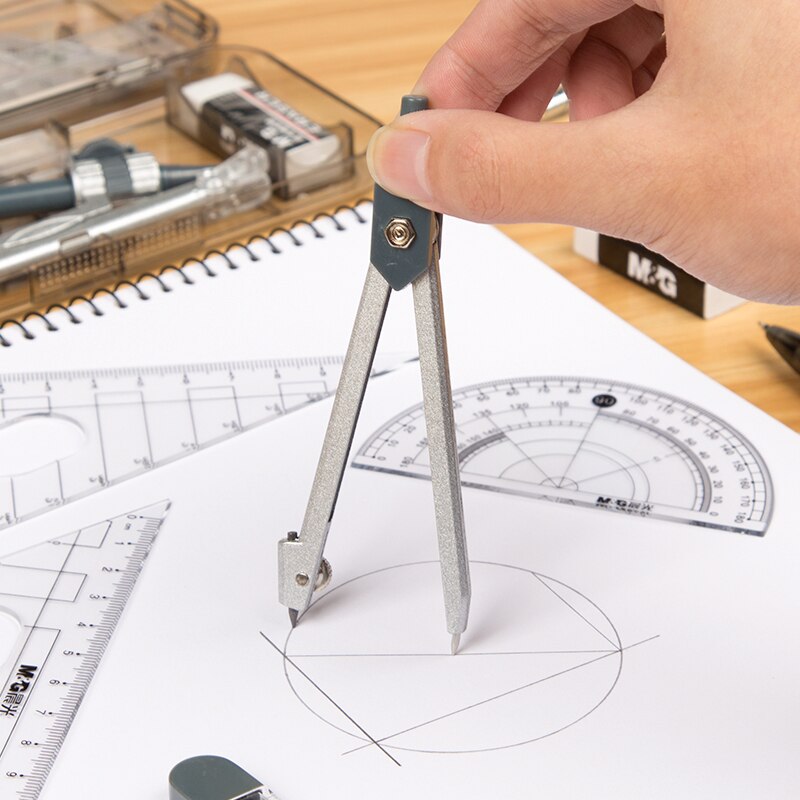 Stationery Set Ruler Compass Ruler Triangle Plate Protractor Multifunction Set For Students. Examination Drawing Surveying