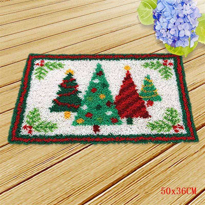 Smyrna – tapis brodé de noël, avec crochet à loquet, pour travaux d&#39;aiguille, décoration du père noël: ZD150-50-36