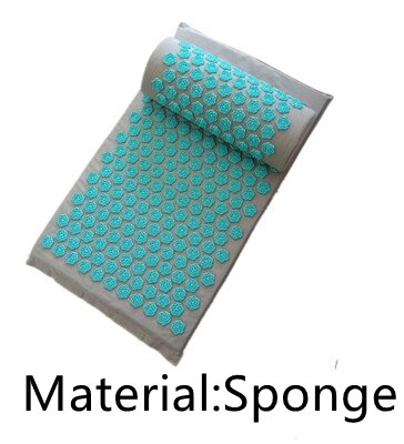 Estera de acupresión con pinchos, colchoneta de lino, palma de coco, para Yoga, cojín deportivo con bolsa, estera de acupresión con puntas de loto: MaterialSponge