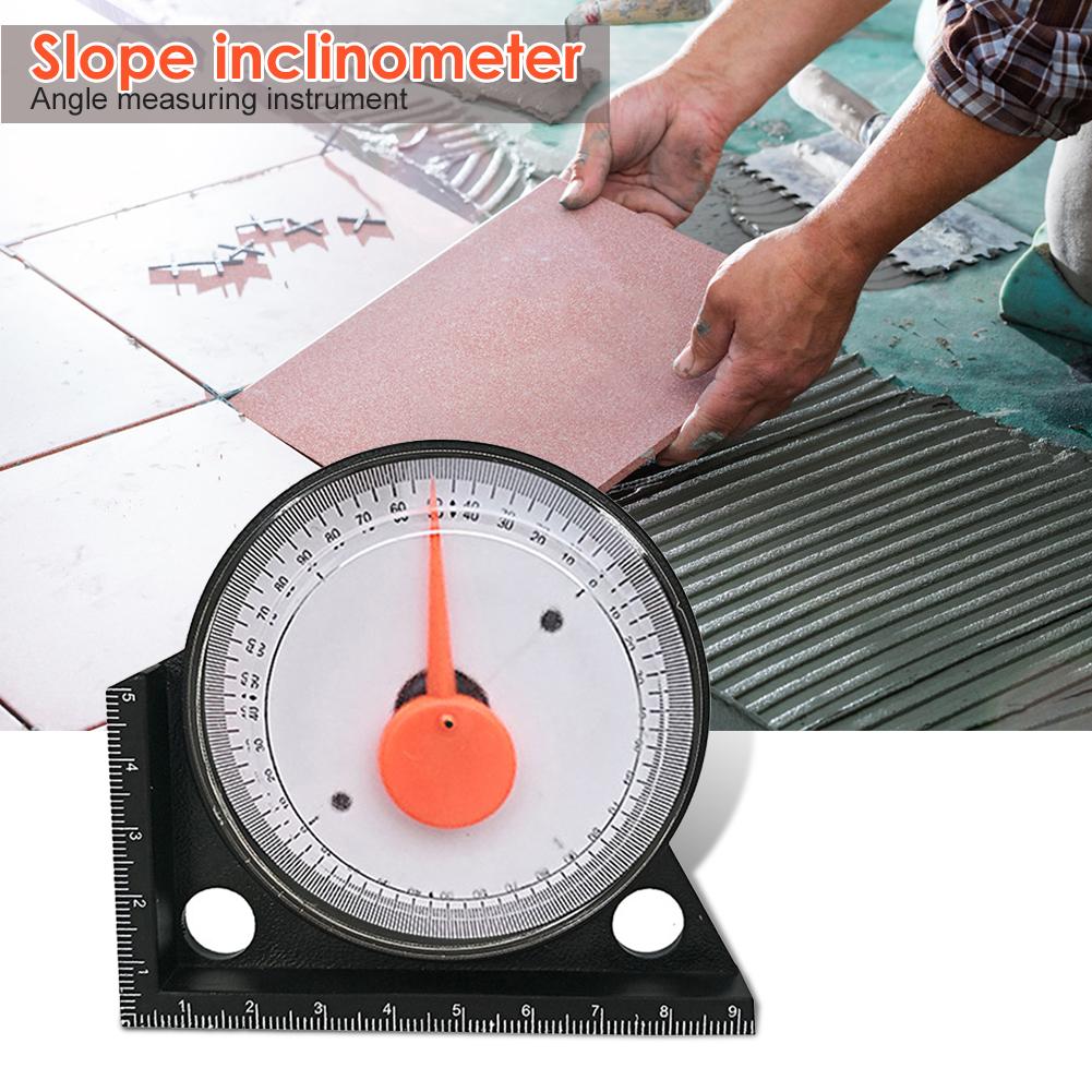 Durable Slope Inclinometer Delicate Texture Wood Tile Brickwork Horizontal Angle Gauge Pointer Inclinometer w/Magnetic Base