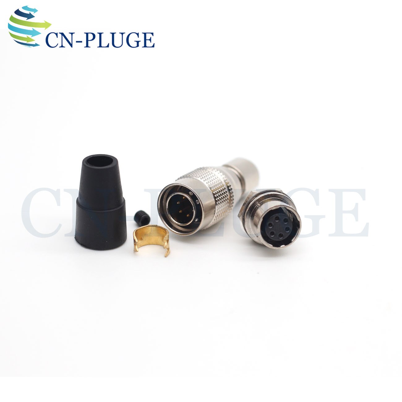Hirose connector 6 pin, plug socket HR10A-7P-6P (73) / HR10A-7R-6S (73) industrial camera connector,