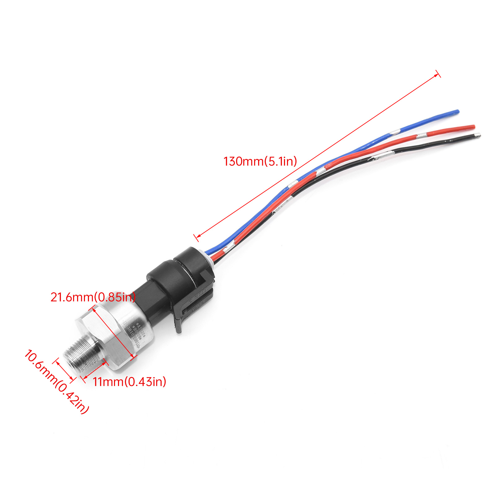 HD 1pc 5V Edelstahl NPT1/8 Öl Kraftstoff Luft Druck Wandler Absender Sensor 30Psi 100Psi 150Psi 200Psi 300Psi 500Psi