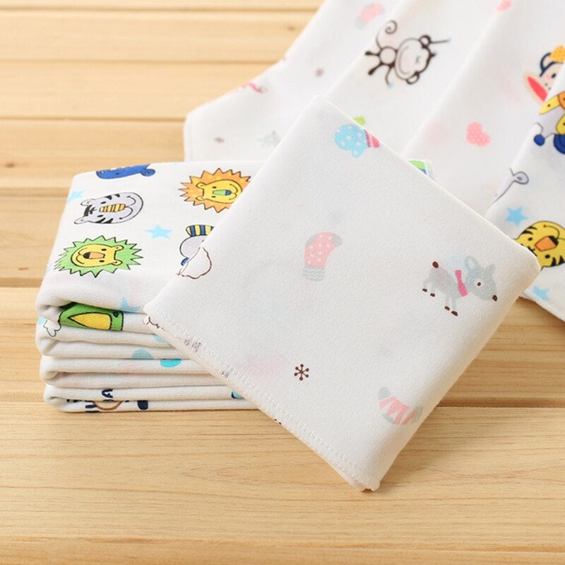 Noenname-null babyhandduk 25 x 25cm tunn blandning bomull mjuk torka mattvätt ansikte fyrkantig barn