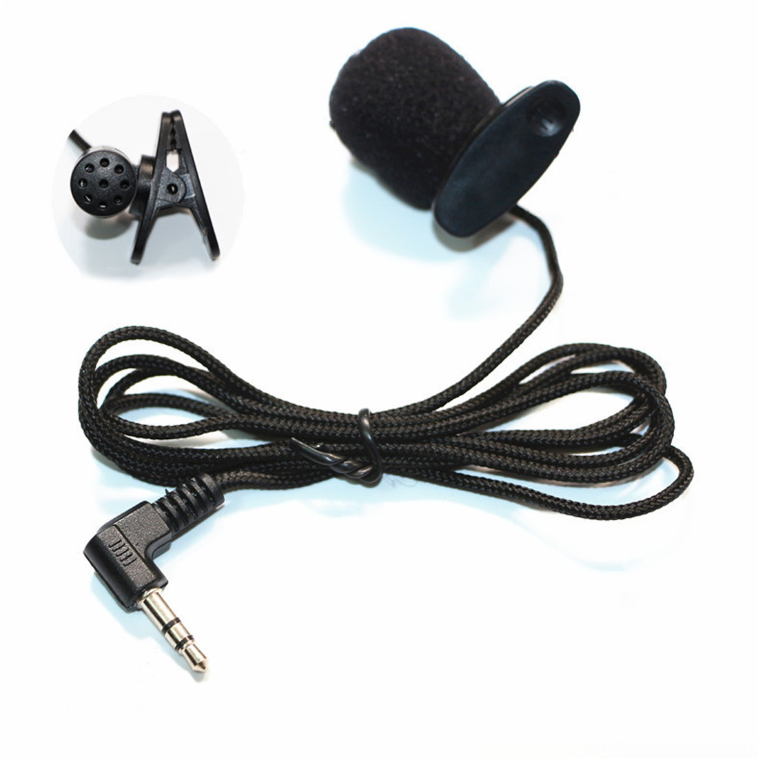Marsnaska Voor Pc Auto Dvd Gps Speler Audio Microfoon 1.18 M Flexibele 3.5 Mm Stereo Jack Mini Universial Microfoon Met clip