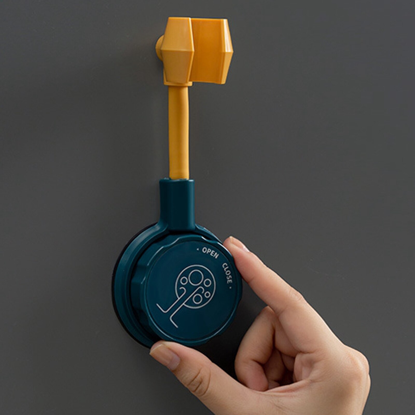 Douchekop Houder-Flexibele Douchekop Houder Verstelbare Vacuüm Zuignap Muurbeugel: Blue