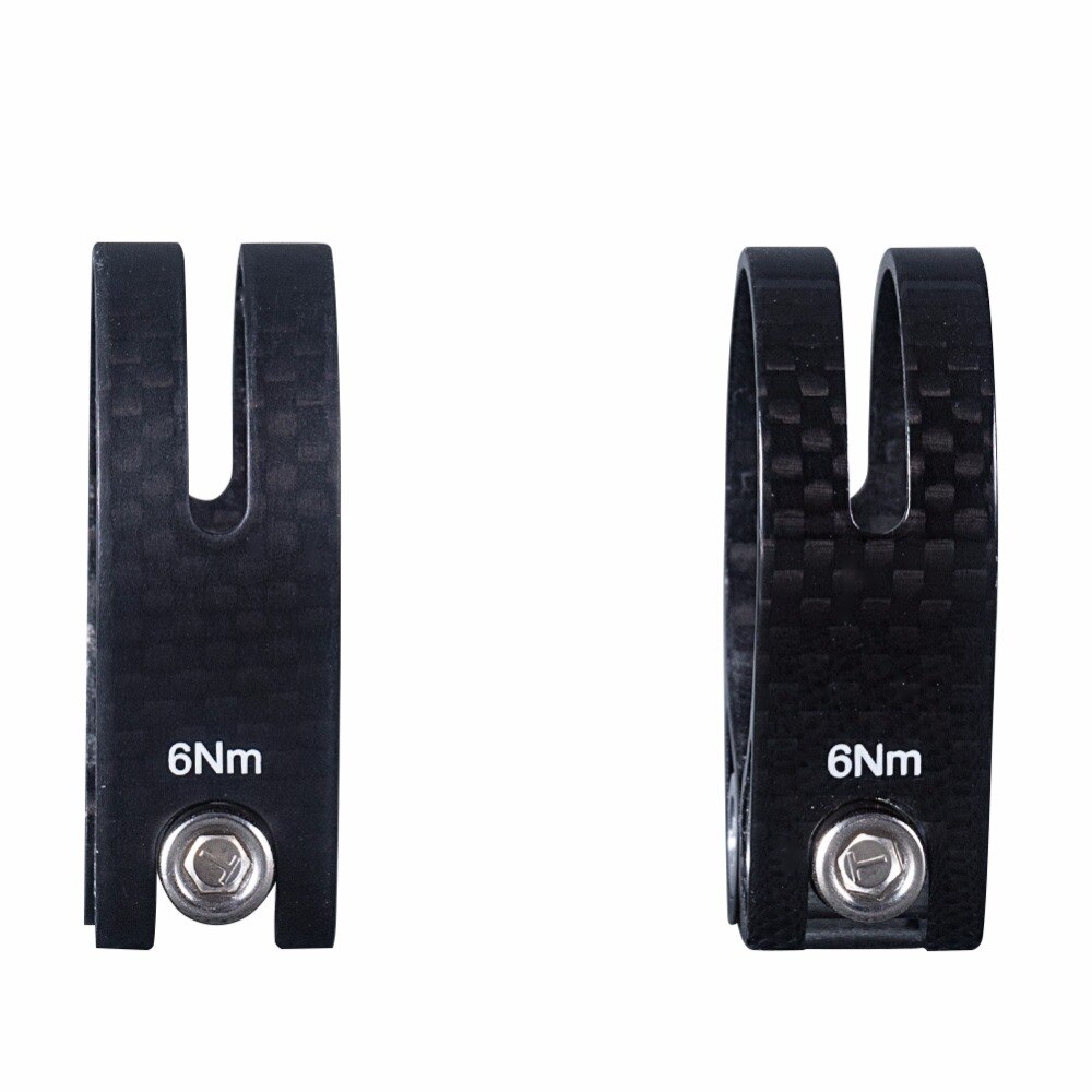14G/Peice Full Carbon Fiets Zadelpen Klem Road Mtb Fiets Zadelpenklem Fietsen Onderdelen 34.9/31.8 Mm 3K Mat/Glanzend