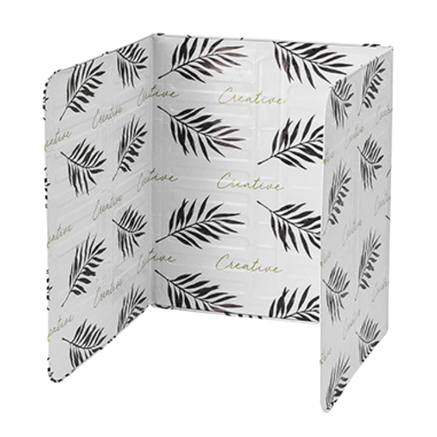 Behogar Foldable Gas Stove Oil Splatter Screen Guard Anti-oil Aluminium Foil Pannel Baffle for Home Kitchen Cooking Tools: White