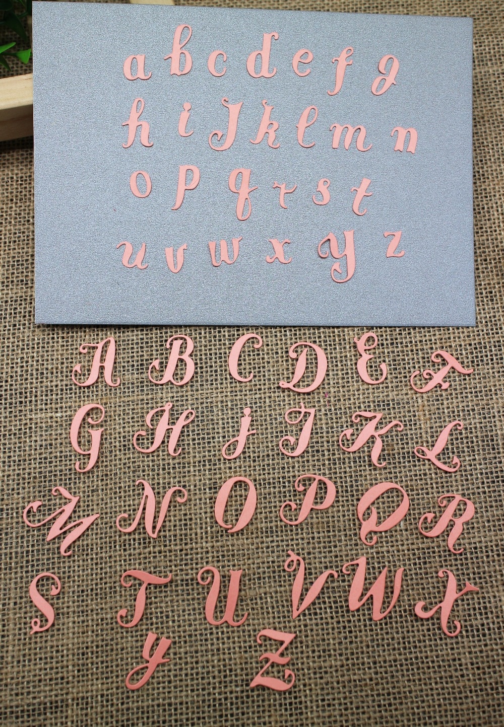 150*140mm 26 Hoofdstad & Kleine Letters Alfabet Metalen Sterft 26 Letters Stansmessen Scrapbooking Embossing Sterft Snijd Stencils DIY Kaarten