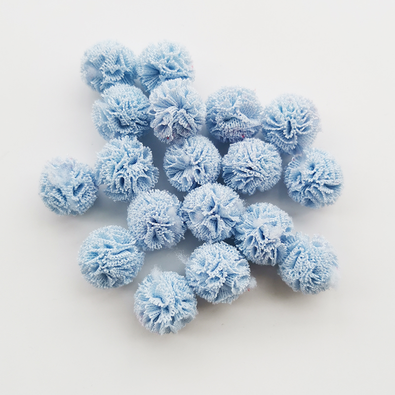 100 Stks/partij 15Mm 10 Kleuren Mesh Bloem Bal Voor Naaien Op Sjaal Schoenen Hoeden Bont Diy Ambachten Haar Clip accessoires: 1