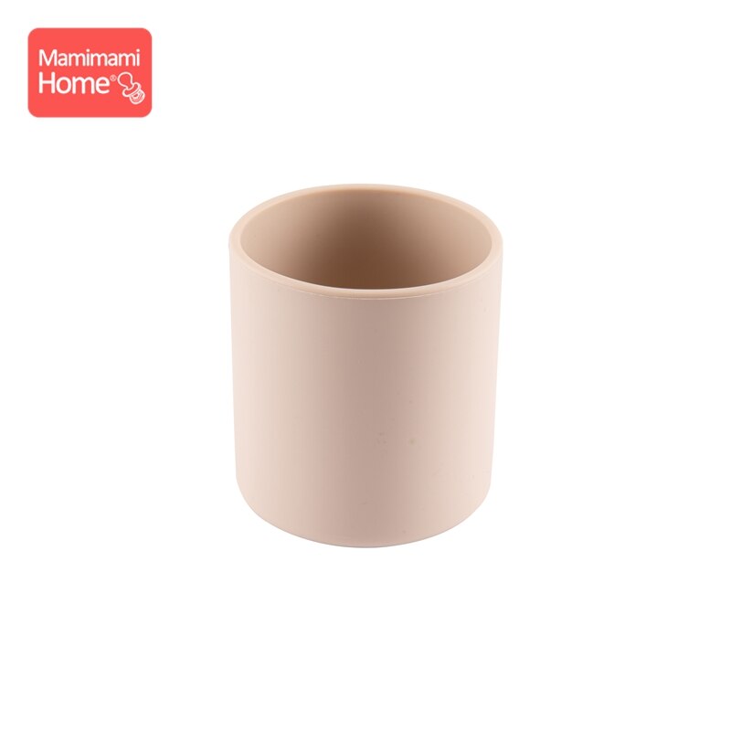1pc baby drinkbekers voor training, waterbekers voor baby's, voedingsbekers voor peuters, drinkbekers van siliconen voor voedselveiligheid, drinkgerei voor kinderen: Beige