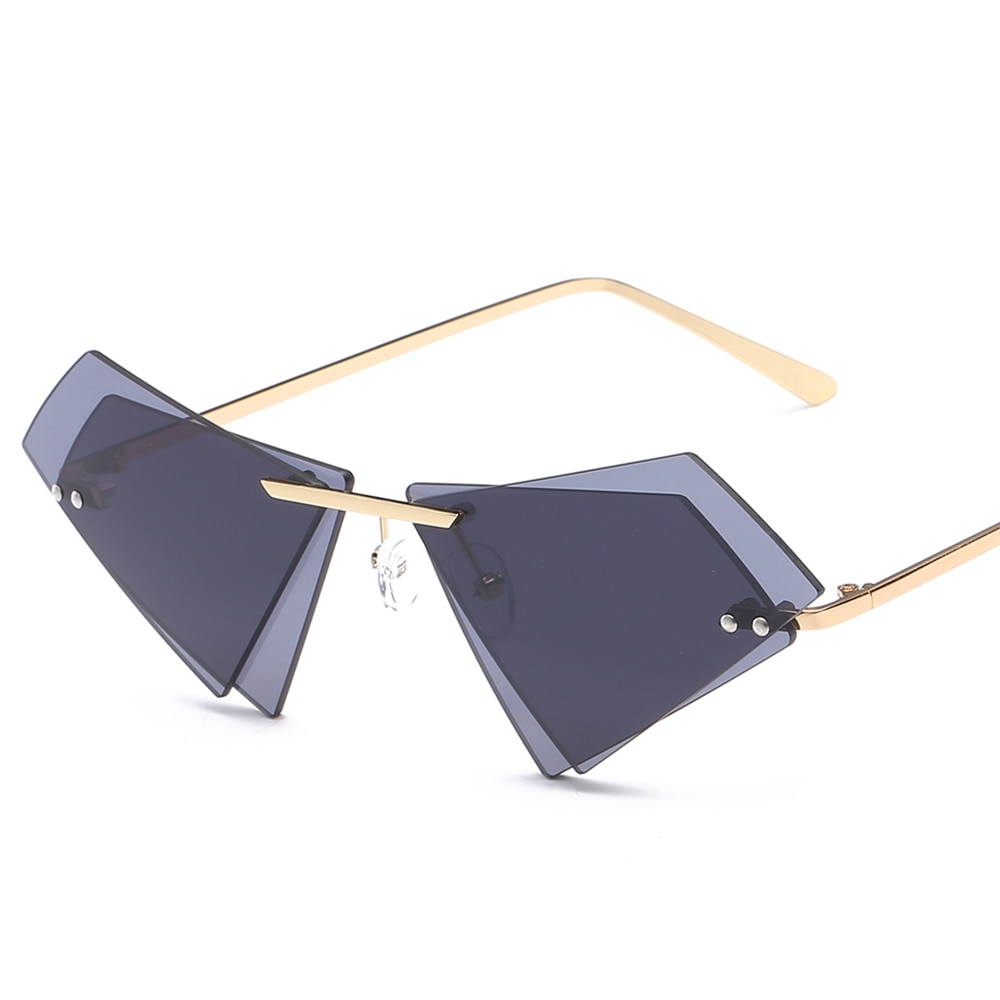 Unique Triangle Frame Night Vision Driving Glasses For Women Yellow Eyeglasses Brand lunettes de vision nocturne 7763CJ: NO.1