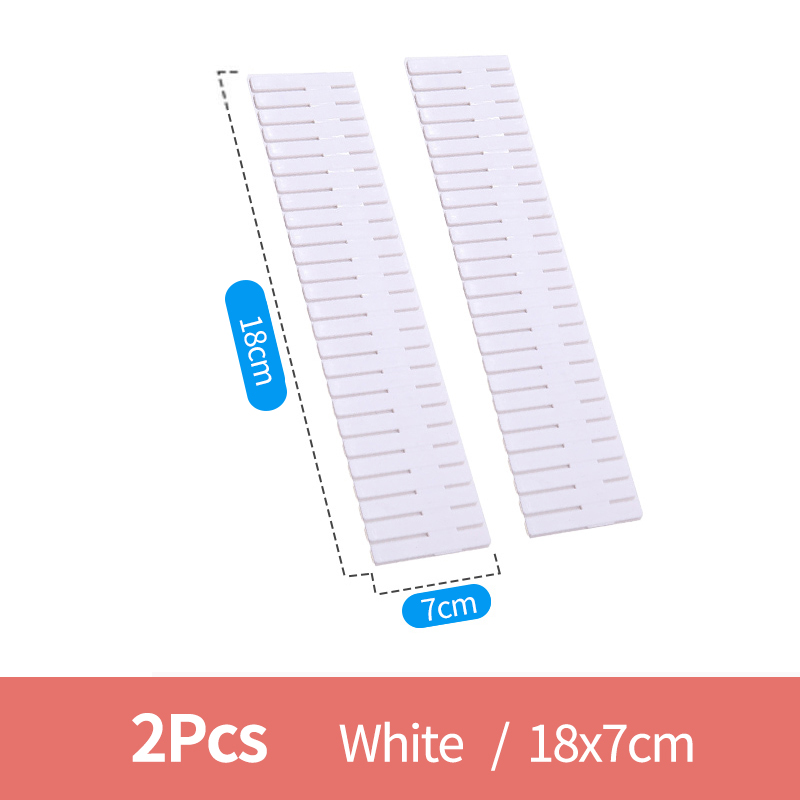 2/4Pcs DIY Adjustable Storage Partition Board Plastic Drawer Divider Free Combination Partition Board Space-saving Division Tool: 2pcs white 18x7cm