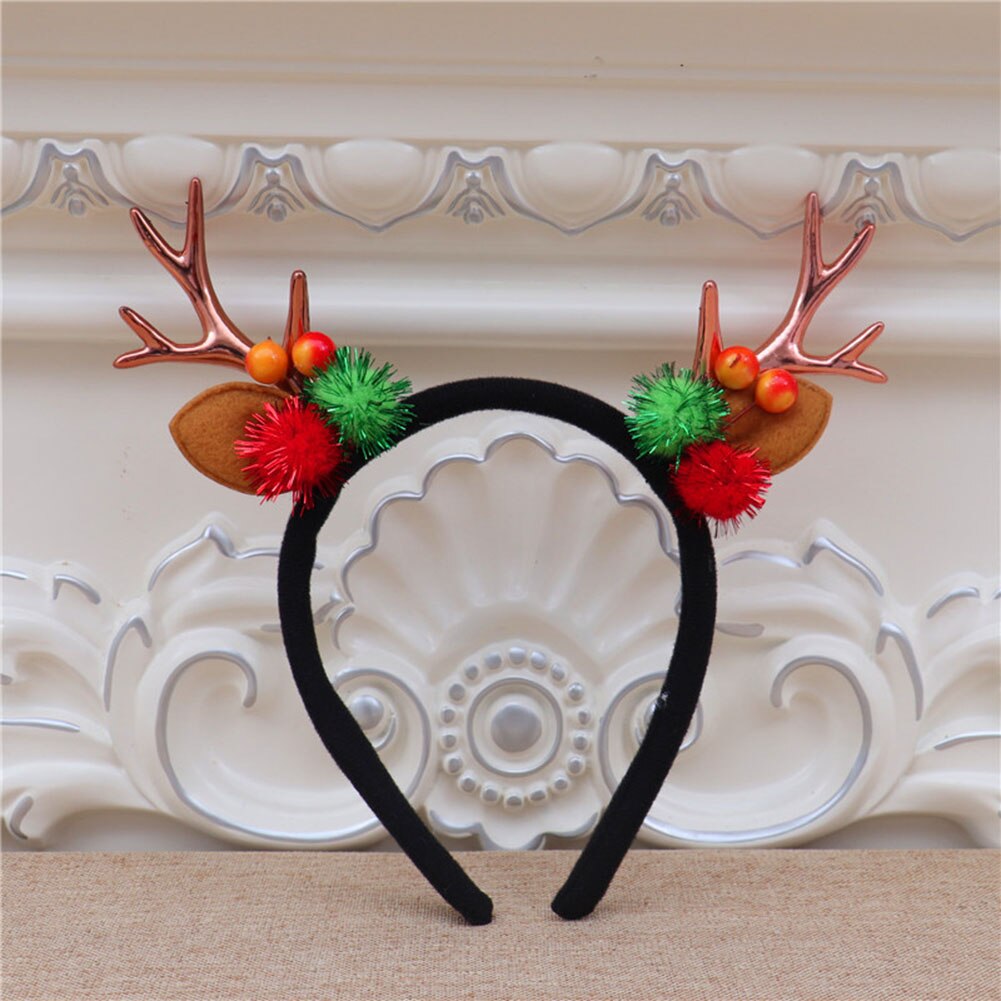 Diadema decorativa con astas de Navidad para niña, diadema de astas de reno, diadema de alce FIF66