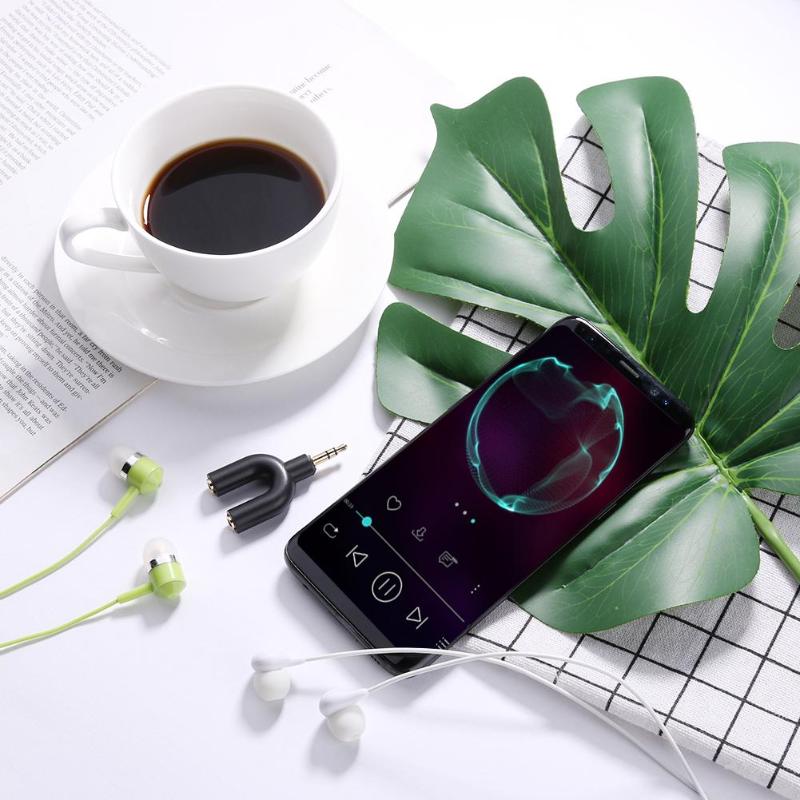 Y Shape 3.5mm Earphone Adapter Double Jack Adapter Plug Stereo Headphone Splitter For PC/MP3 Smartphone Player Share Music