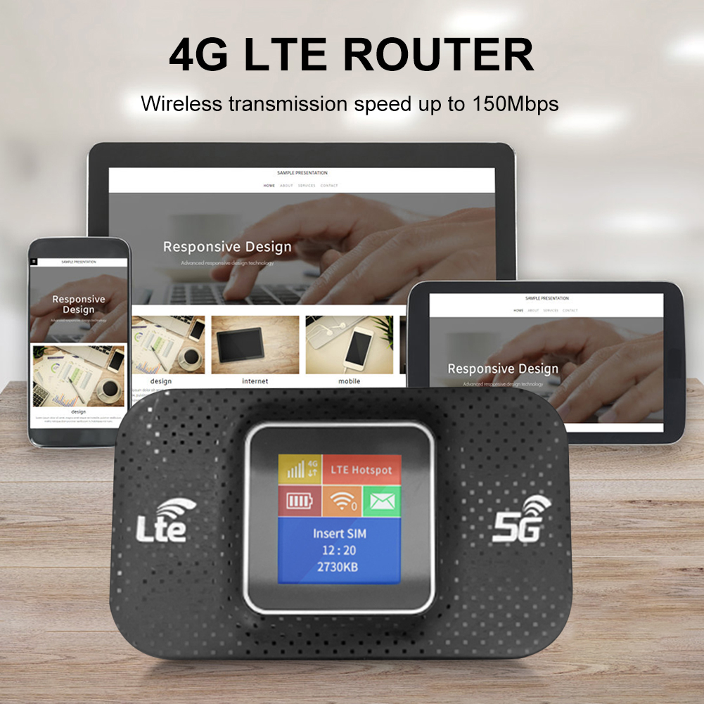 4G LTE Router WIFI Router Wireless Network Expander Sim Card Slot USB Modem 150Mbps Pocket Hotspot Mobile Wifi Router for Travel