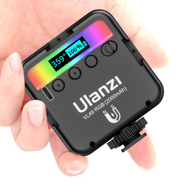 Ulanzi VL49 Mini RGB Video Licht Beleuchtung für Fotografie pavotube RGB LED Video Kamera Licht Vlog Füllen Licht Live