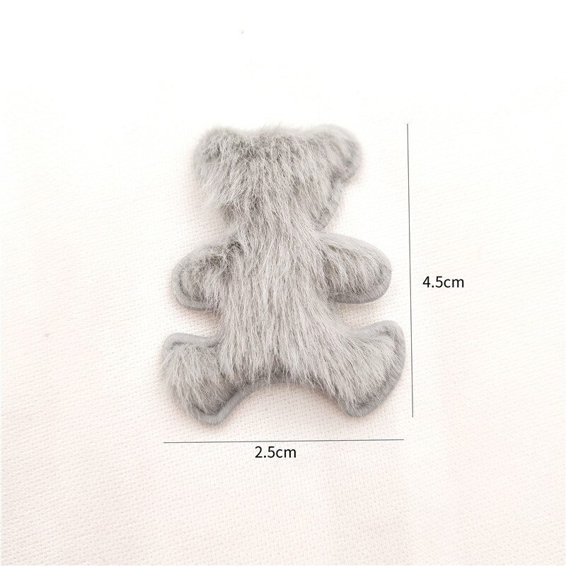 24 Stks/partij 3.5*4.5Cm Soft Furry Patches Beer Pad Applique Voor Ambachten Kleding Hoed Schoenen Decor Diy Hoofddeksels haar Clips Accessoires