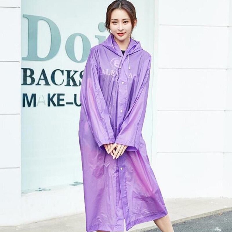 EVA Transparent Raincoat Women Clear Waterproof Rain Coat Women for Rain Cloak Jacket Female Poncho Raincoats Yellow Rainwear