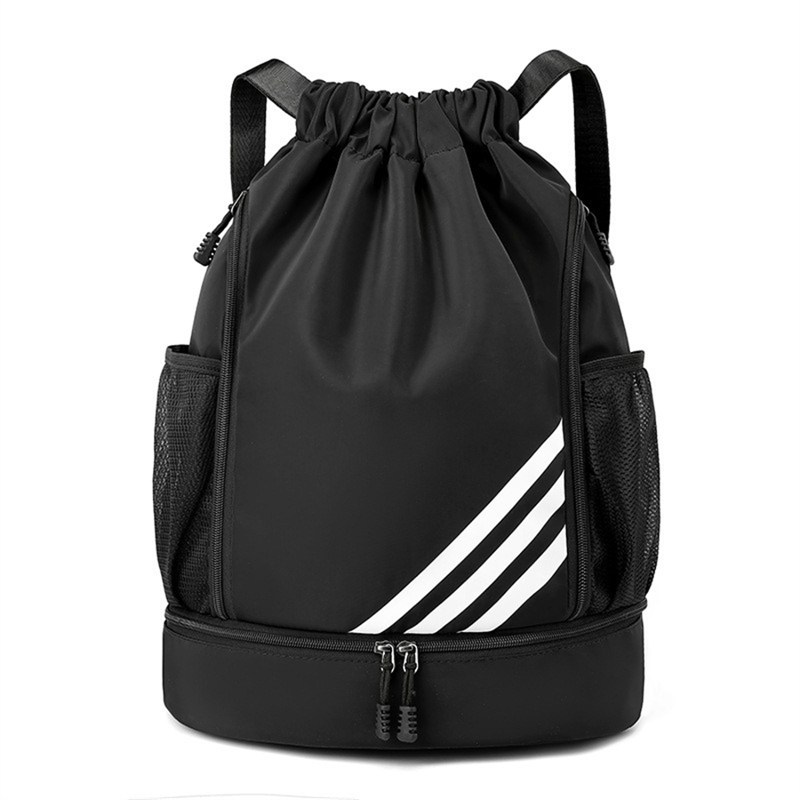 Sport Basketball Backpack Travel Outdoor Waterproof Swimming Fitness Travel Sports Bag Basketball Pouch Hiking Climbing Backpack: Light Grey