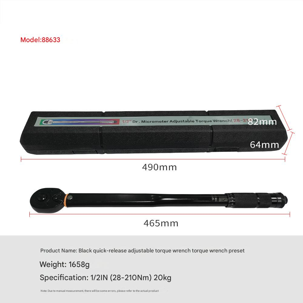 Torque Wrench Set 5-25 Nm/19-110 Nm/28-210 Nm/ Two Way To Accurately Mechanism Hand Tool Spanner Torquemeter Ratchet Kit: green