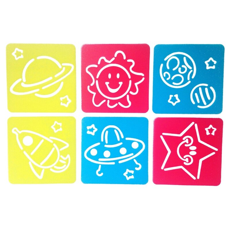 PP Plastic Painting Stencils DIY Washable Drawing Templates For Children Kids Painting Learning Child Painting Stencil: H03