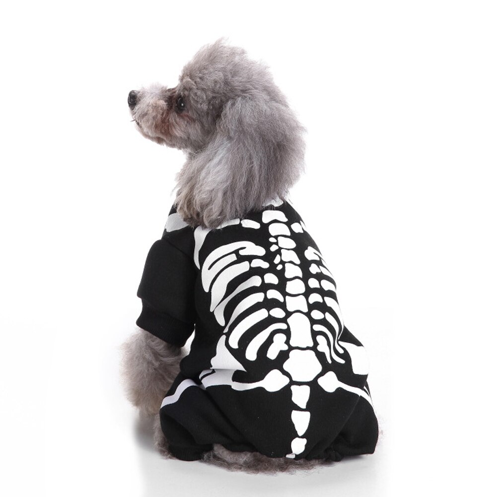 Halloween Party Horror Skeleton Pet Dog Cat Jumpsuit Cosplay Costume Dress Up Kitten Puppy Clothing Pet Apparel