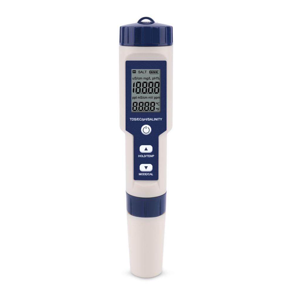 Medidor digital de salinidad de agua de mar de alta precisión para cocina, medidor de concentración de sal, salímetro para Alimentos, Agricultura, estanque de peces, sopa: No backlight