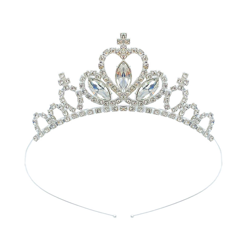 Zanlloy Kids Rhinestone Tiara Princess Headband for Girls Birthday Accessories Bridal Crystal Crown Tiara Wedding Hair Jewelry