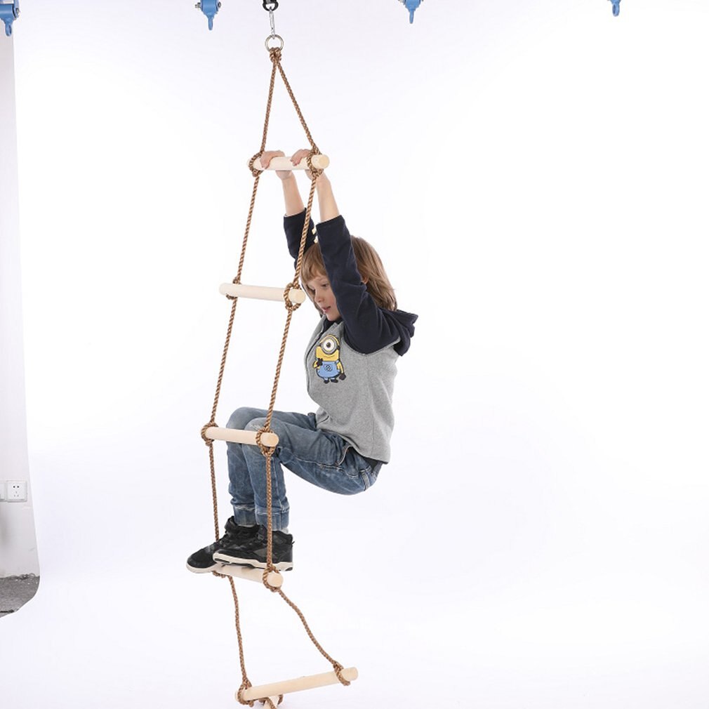 Kids Fitness Speelgoed Houten Touw Ladder Multi Sporten Klimmen Spel Speelgoed Outdoor Training Activiteit Veilig Sport Touw Swing Swivel Rotary