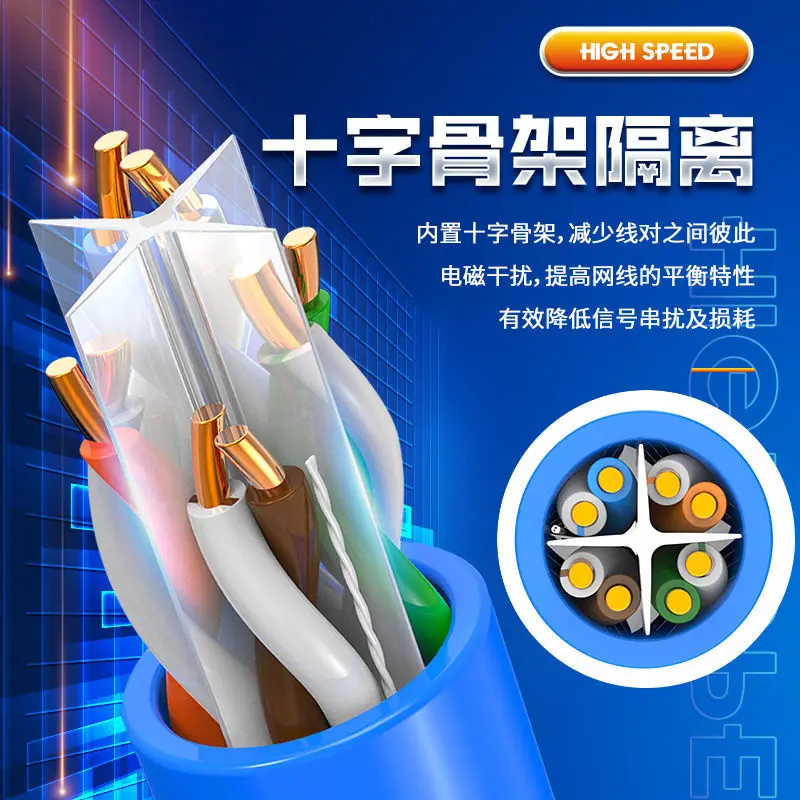 FT Cable Ethernet Grey Ethernet Cable Cat6 Lan Cables 15m UTP Cat 6 RJ 45 Splitter Network Cable RJ45 Twisted Pair Patch Cord