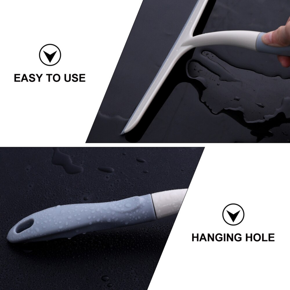 UEMATU Vloerwisser professionele schuim water rakel vloer voor natte kamer raamreiniger rakel keuken badkamer douche rakel vloer wisser garage met lange steel (55CM