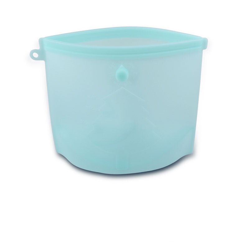 Reusable Silicone Food Bag Leakproof Storage Bag Food-grade Silicone Fresh Bag Containers Food Freezer Snack 500ml/1000ml/1500ml: Blue / 500ML