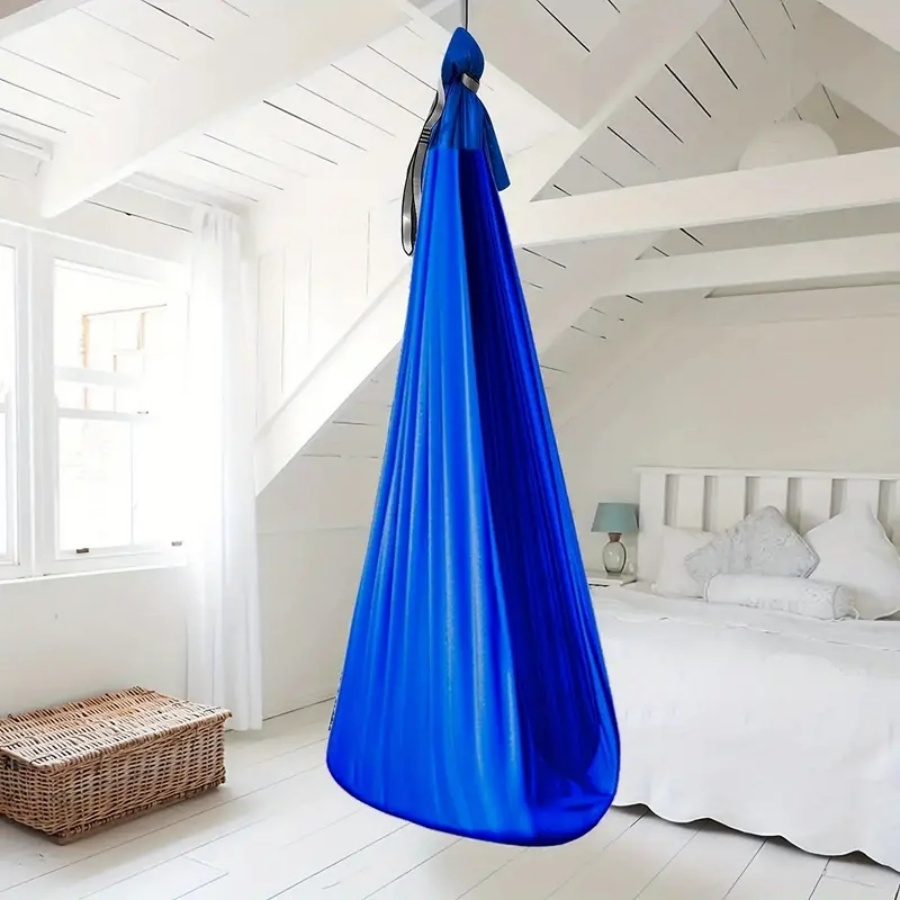 1.5*2.8m elastiska gunghängmattor för inomhus och utomhus (inklusive fästdetaljer) elastisk gunga hängande justerbar luftyoga vuxen helande hängmatta gungställning, hängmatta i elastiskt tyg. omfamna gungan, häng upp gunghängmattan, perfekt för yoga,