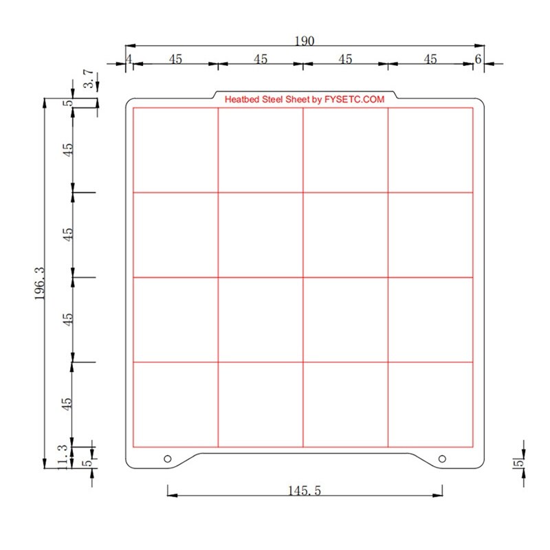 Prusa Mini Bed Platform Lente Stalen Plaat 196.3X145.5X190mm 3D Printer Accessoires