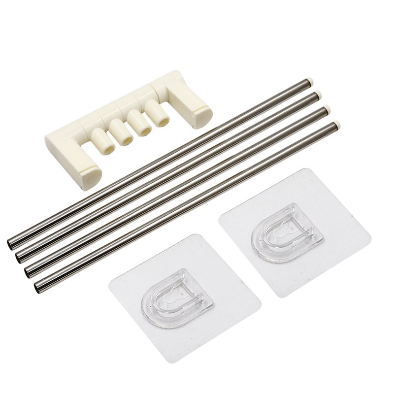 1pc håndklædeholdere i rustfrit stål punch-fri pasta roterende køkken badeværelse skab skab bøjle håndklædeholder