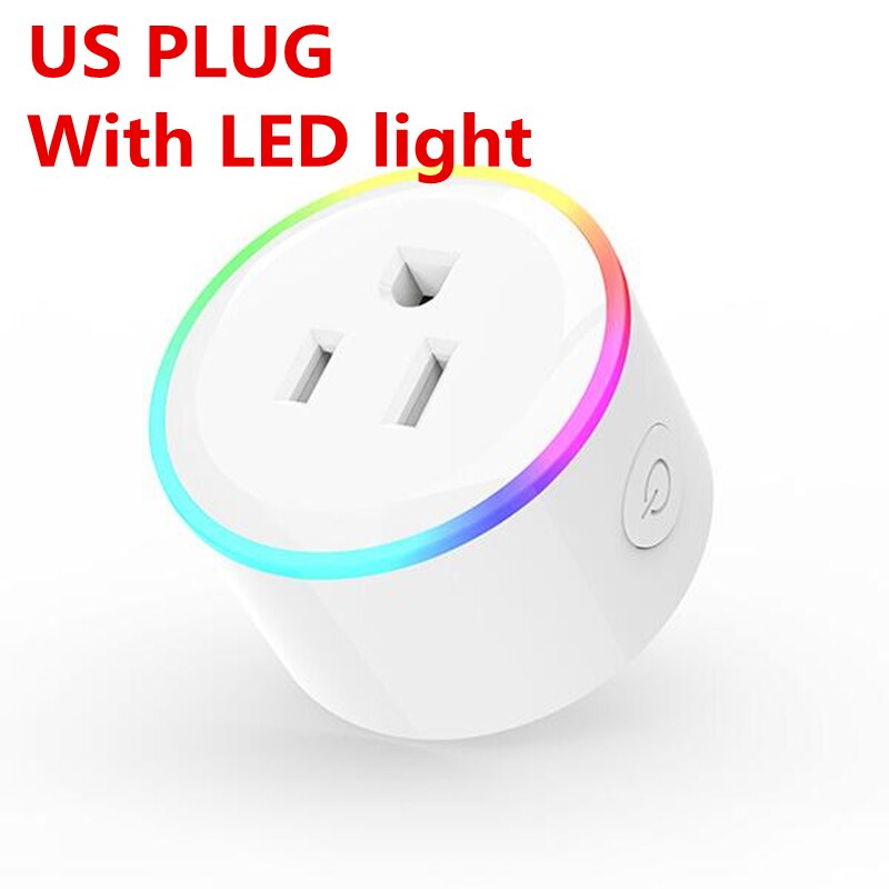 Wifi Smart Plug Outlet Draadloze Stopcontact Smart Leven Tuya App Afstandsbediening Werk Met Alexa Google Thuis Geen Hub nodig Eu: LED US PLUG 10A